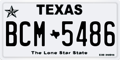 TX license plate BCM5486