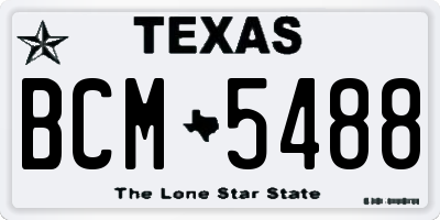 TX license plate BCM5488
