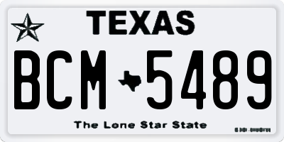 TX license plate BCM5489