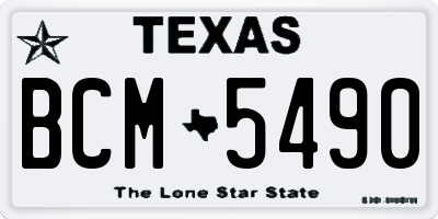 TX license plate BCM5490