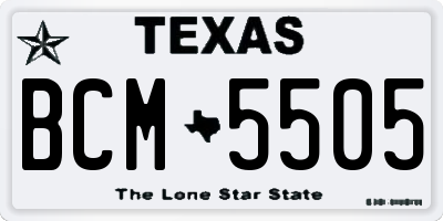 TX license plate BCM5505