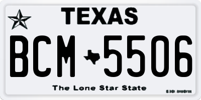 TX license plate BCM5506