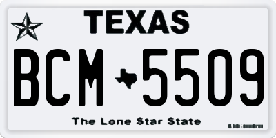 TX license plate BCM5509