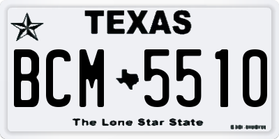 TX license plate BCM5510