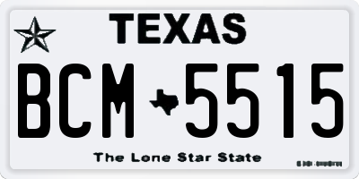 TX license plate BCM5515