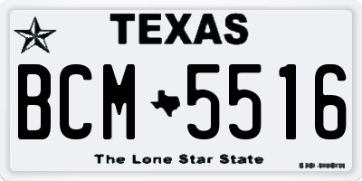 TX license plate BCM5516