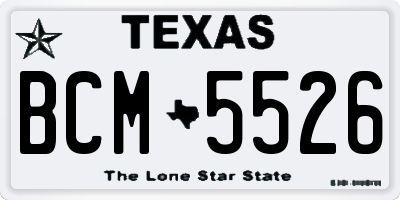 TX license plate BCM5526