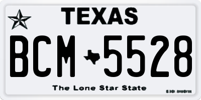 TX license plate BCM5528