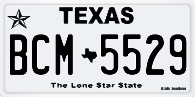 TX license plate BCM5529