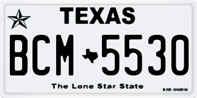 TX license plate BCM5530