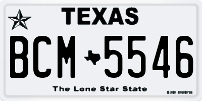 TX license plate BCM5546