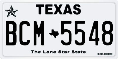 TX license plate BCM5548
