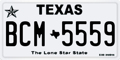 TX license plate BCM5559