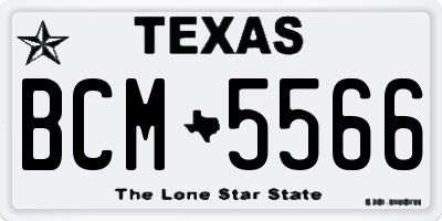 TX license plate BCM5566