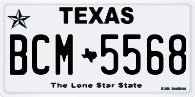 TX license plate BCM5568