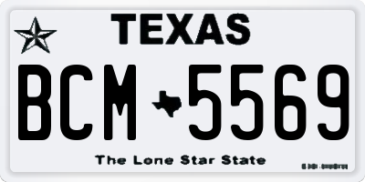 TX license plate BCM5569