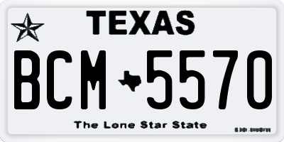 TX license plate BCM5570