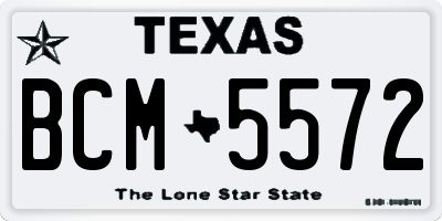 TX license plate BCM5572