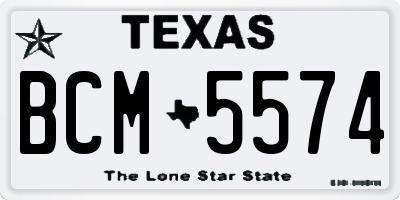 TX license plate BCM5574