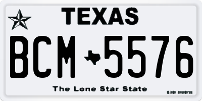 TX license plate BCM5576