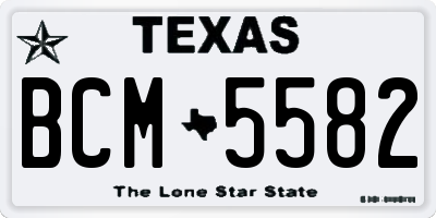 TX license plate BCM5582
