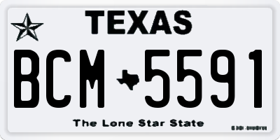 TX license plate BCM5591