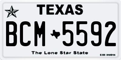 TX license plate BCM5592