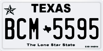 TX license plate BCM5595