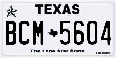 TX license plate BCM5604