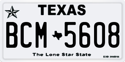 TX license plate BCM5608