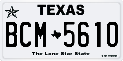 TX license plate BCM5610