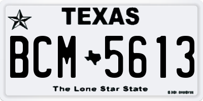 TX license plate BCM5613