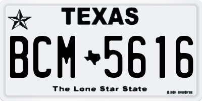 TX license plate BCM5616