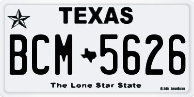 TX license plate BCM5626