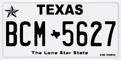 TX license plate BCM5627