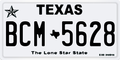 TX license plate BCM5628