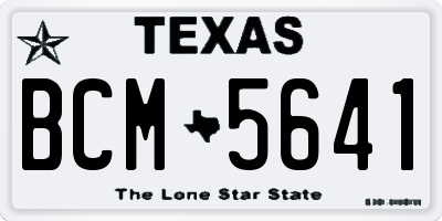 TX license plate BCM5641