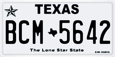 TX license plate BCM5642