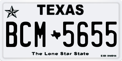TX license plate BCM5655