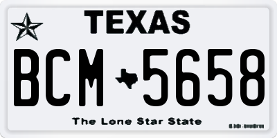 TX license plate BCM5658