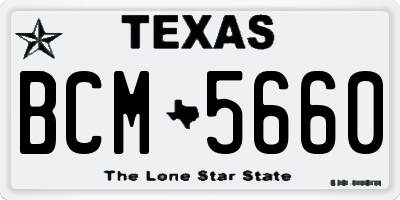 TX license plate BCM5660