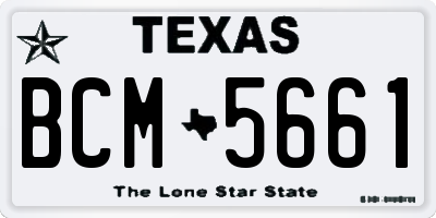 TX license plate BCM5661