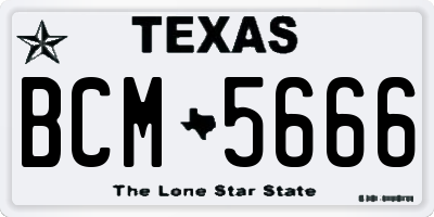 TX license plate BCM5666