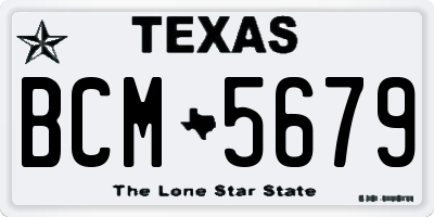 TX license plate BCM5679