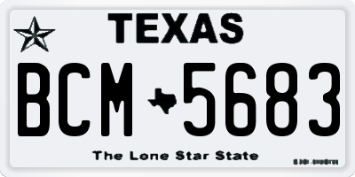TX license plate BCM5683