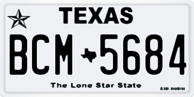 TX license plate BCM5684