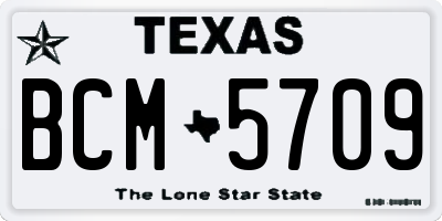 TX license plate BCM5709