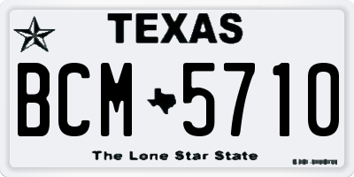 TX license plate BCM5710