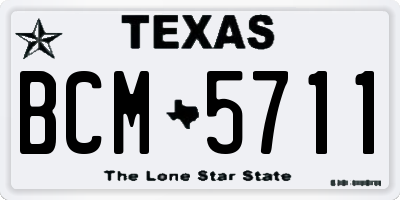 TX license plate BCM5711