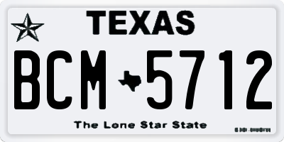TX license plate BCM5712